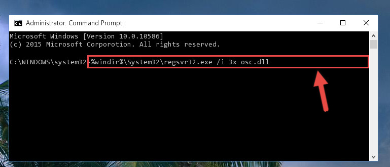 Creating a new registry for the 3x osc.dll file in the Windows Registry Editor