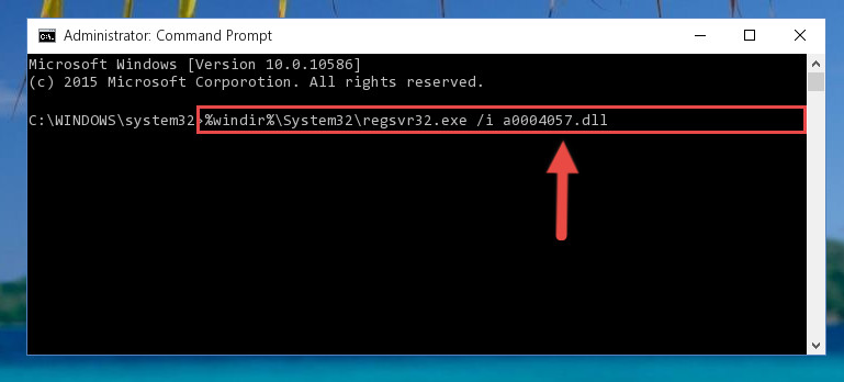 Creating a new registry for the A0004057.dll file