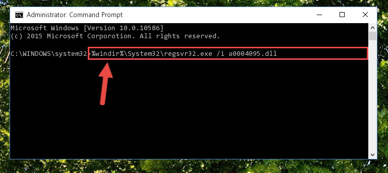 Creating a new registry for the A0004095.dll file