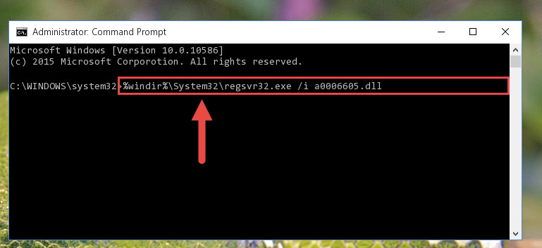 Creating a new registry for the A0006605.dll file