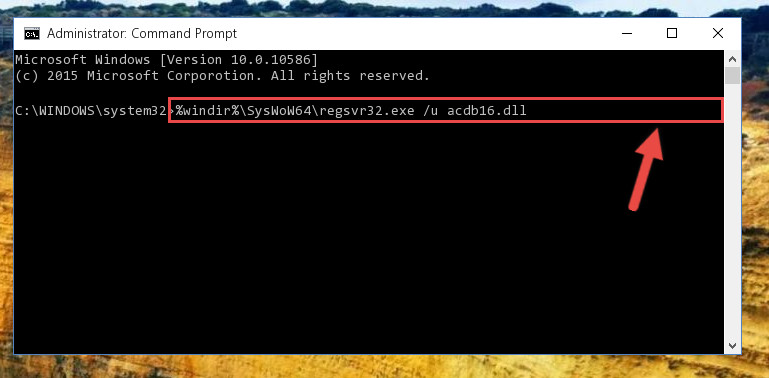 Uninstalling the Acdb16.dll file's problematic registry from Regedit (for 64 Bit)
