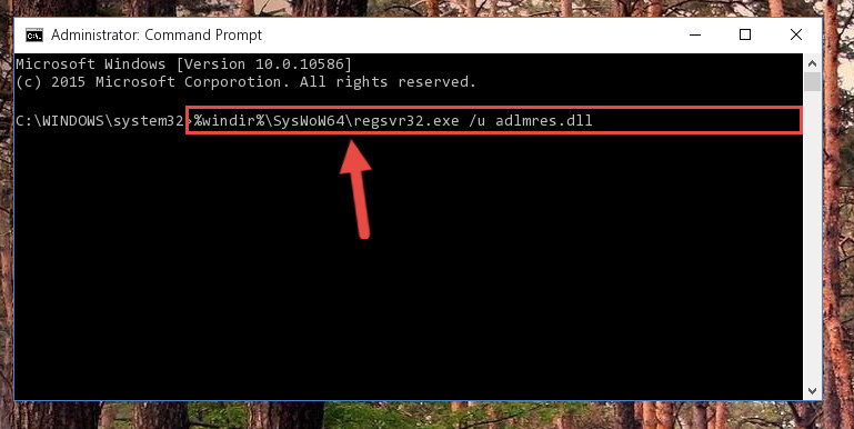 Uninstalling the Adlmres.dll file's problematic registry from Regedit <em>(for 64 Bit)</em>