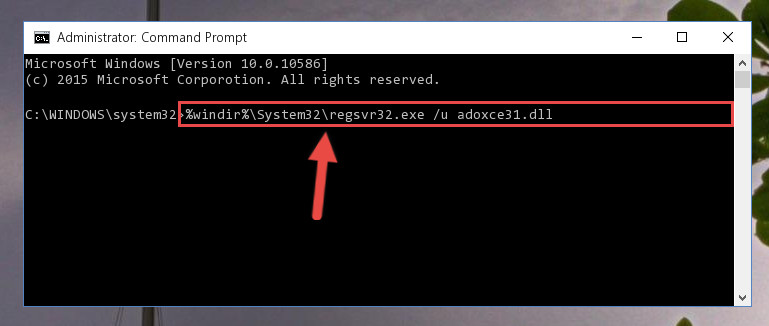 Cleaning the problematic registry of the Adoxce31.dll file from the Windows Registry Editor