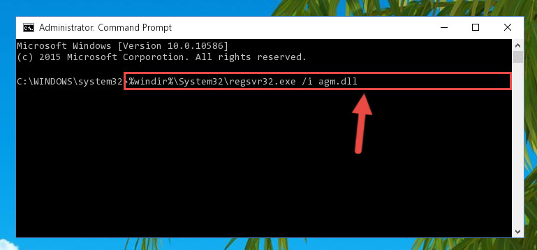Creating a new registry for the Agm.dll library in the Windows Registry Editor