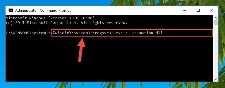 Cleaning the problematic registry of the Animation.dll library from the Windows Registry Editor