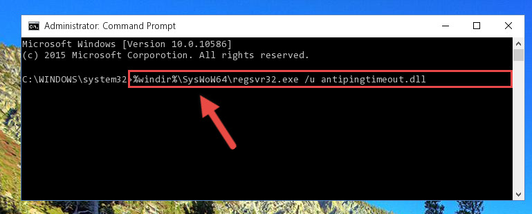 Uninstalling the Antipingtimeout.dll library's broken registry from the Registry Editor (for 64 Bit)