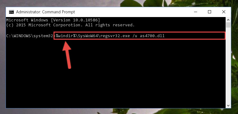 Uninstalling the As4700.dll library's broken registry from the Registry Editor (for 64 Bit)