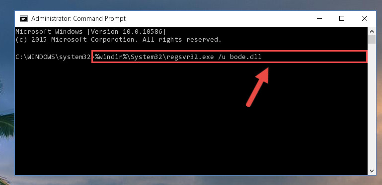 Deleting the Bode.dll library's problematic registry in the Windows Registry Editor