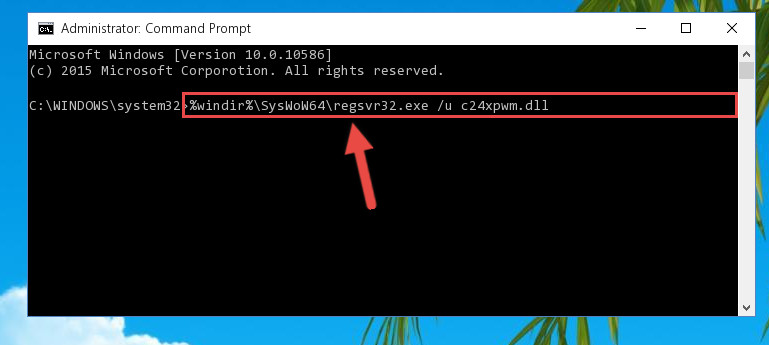 Uninstalling the C24xpwm.dll library's broken registry from the Registry Editor (for 64 Bit)
