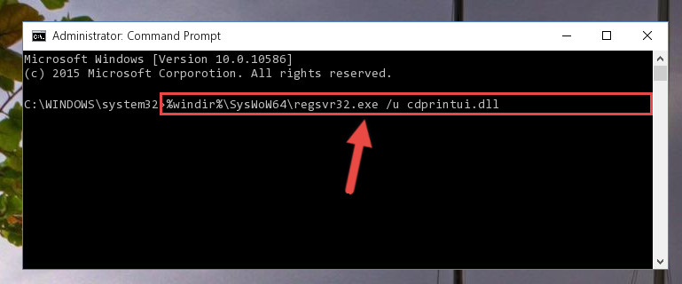 Uninstalling the Cdprintui.dll library's broken registry from the Registry Editor (for 64 Bit)