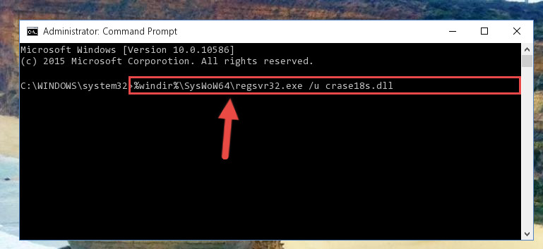 Uninstalling the broken registry of the Crase18s.dll library from the Windows Registry Editor (for 64 Bit)