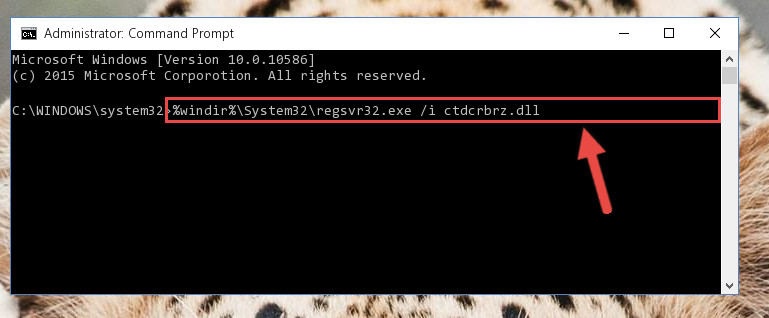 Reregistering the Ctdcrbrz.dll library in the system