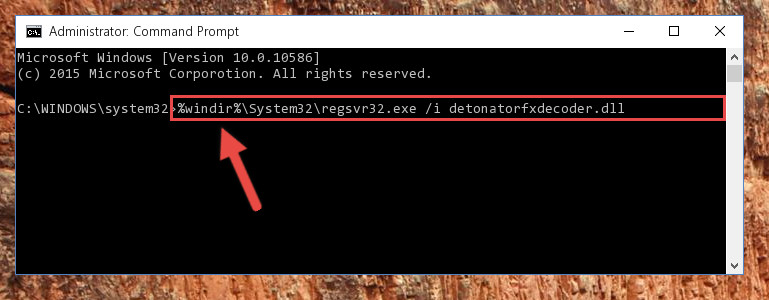 Creating a new registry for the Detonatorfxdecoder.dll library