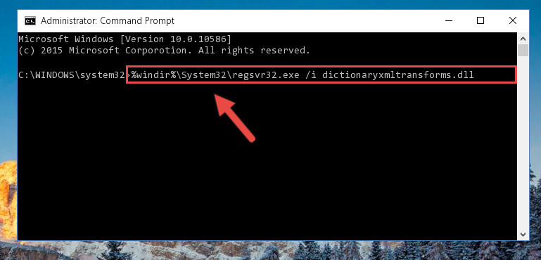 Making a clean registry for the Dictionaryxmltransforms.dll library in Regedit (Windows Registry Editor)