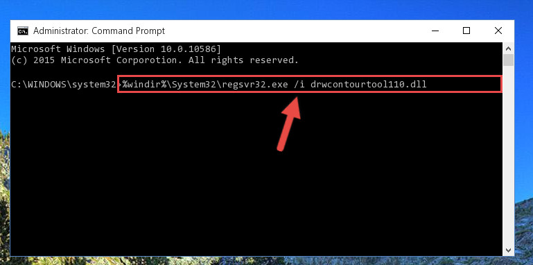 Reregistering the Drwcontourtool110.dll file in the system