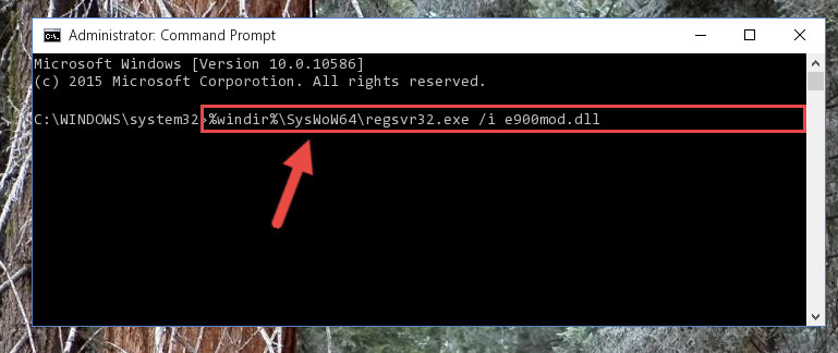 Creating a clean registry for the E900mod.dll file (for 64 Bit)