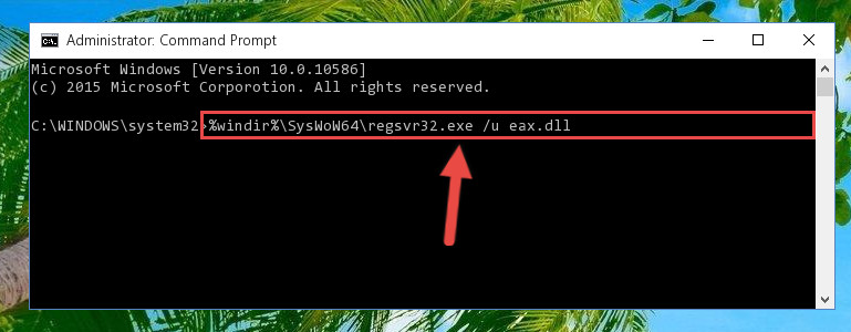 Uninstalling the damaged Eax.dll library's registry from the system (for 64 Bit)