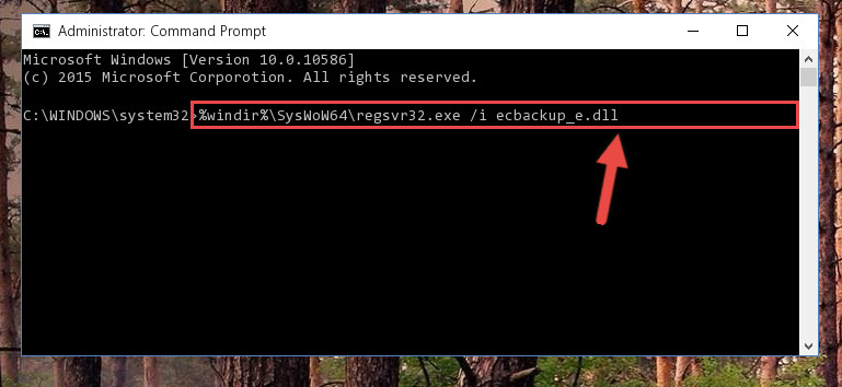 Creating a clean and good registry for the Ecbackup_e.dll file (64 Bit için)