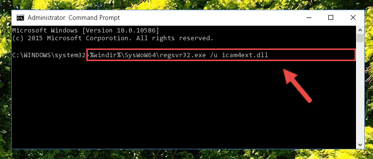 Uninstalling the Icam4ext.dll file's broken registry from the Registry Editor (for 64 Bit)