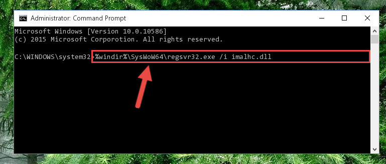 Reregistering the Imalhc.dll library in the system (for 64 Bit)