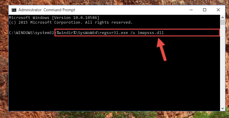 Uninstalling the broken registry of the Imapsss.dll file from the Windows Registry Editor (for 64 Bit)