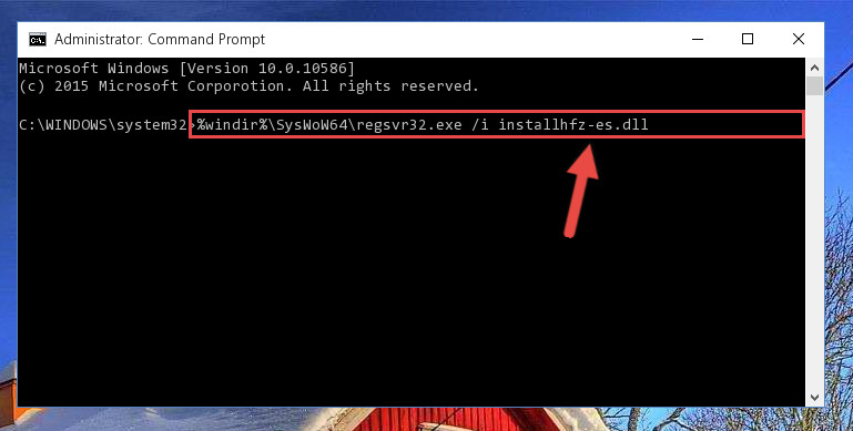 Creating a clean registry for the Installhfz-es.dll file (for 64 Bit)