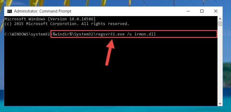 Uninstalling the Irmon.dll library from the system registry