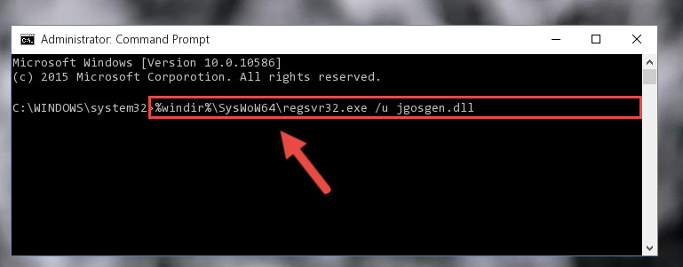 Uninstalling the Jgosgen.dll file's problematic registry from Regedit (for 64 Bit)