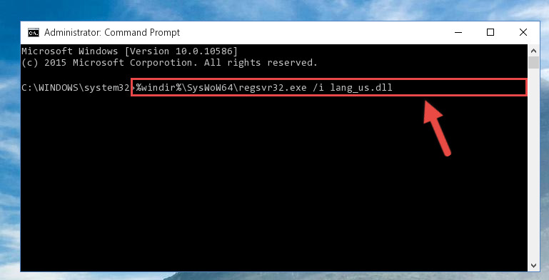 Creating a clean and good registry for the Lang_us.dll library (64 Bit için)