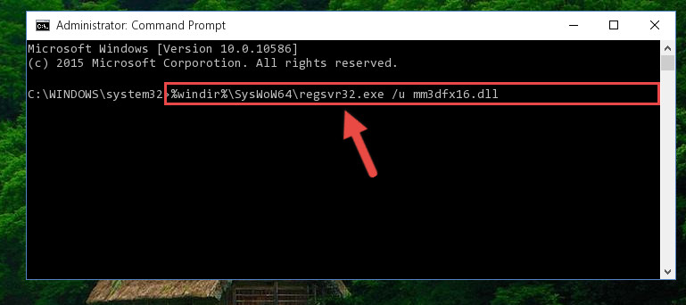 Uninstalling the damaged Mm3dfx16.dll file's registry from the system (for 64 Bit)