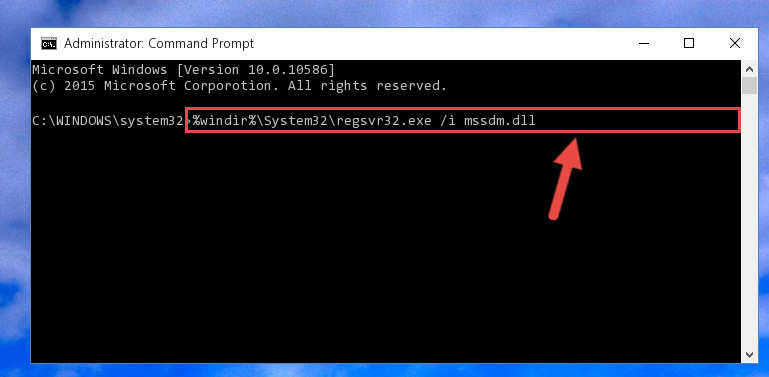 Creating a new registry for the Mssdm.dll library