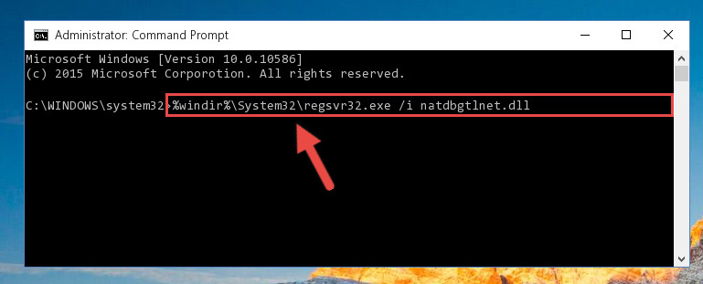 Creating a new registry for the Natdbgtlnet.dll library
