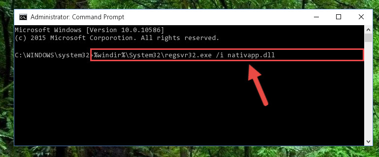 Creating a new registry for the Nativapp.dll file