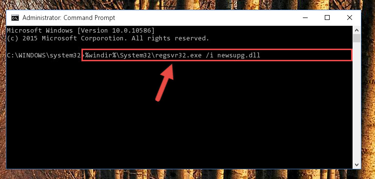 Making a clean registry for the Newsupg.dll library in Regedit (Windows Registry Editor)