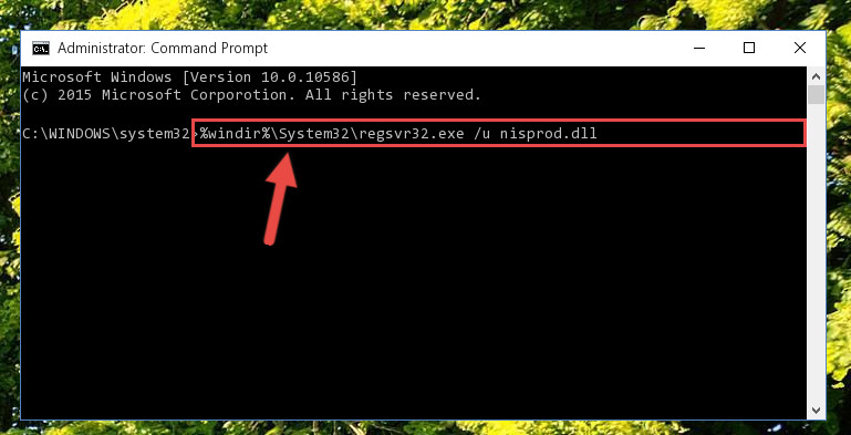 Uninstalling the Nisprod.dll library from the system registry