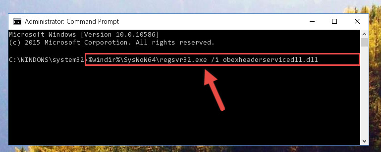 Creating a clean registry for the Obexheaderservicedll.dll file (for 64 Bit)