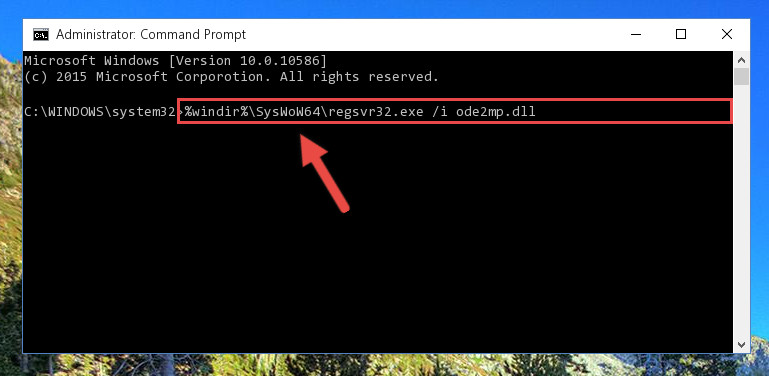 Creating a clean registry for the Ode2mp.dll file (for 64 Bit)