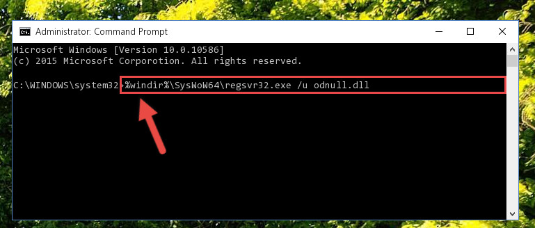 Uninstalling the broken registry of the Odnull.dll library from the Windows Registry Editor (for 64 Bit)