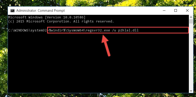 Uninstalling the P2hlal.dll library's problematic registry from Regedit (for 64 Bit)