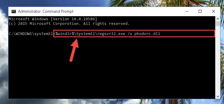 Deleting the Phodvrc.dll file's problematic registry in the Windows Registry Editor