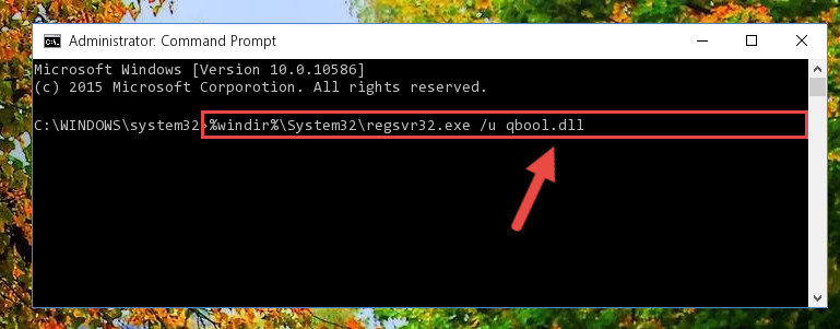 Deleting the damaged registry of the Qbool.dll
