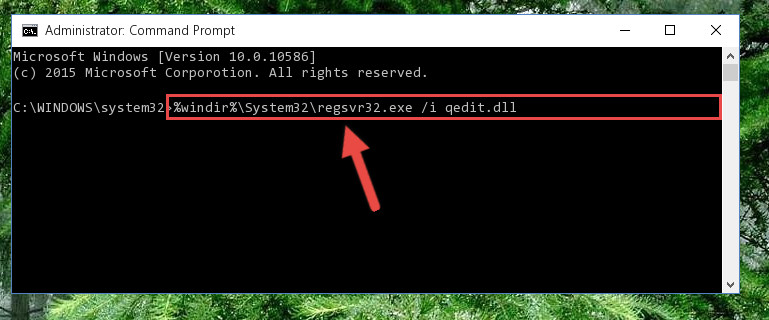 Creating a new registry for the Qedit.dll library in the Windows Registry Editor