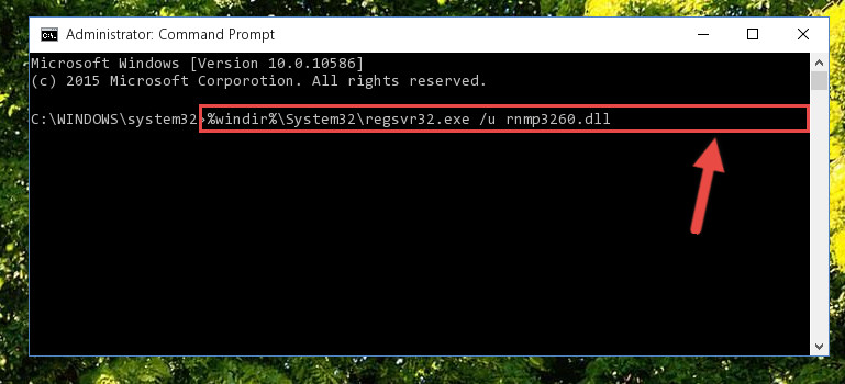 Deleting the Rnmp3260.dll library's problematic registry in the Windows Registry Editor