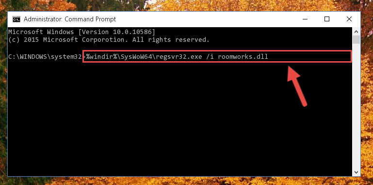 Reregistering the Roomworks.dll library in the system (for 64 Bit)