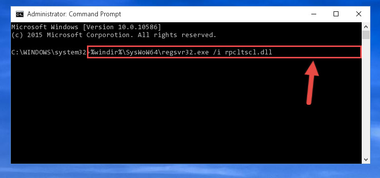 Reregistering the Rpcltscl.dll library in the system (for 64 Bit)