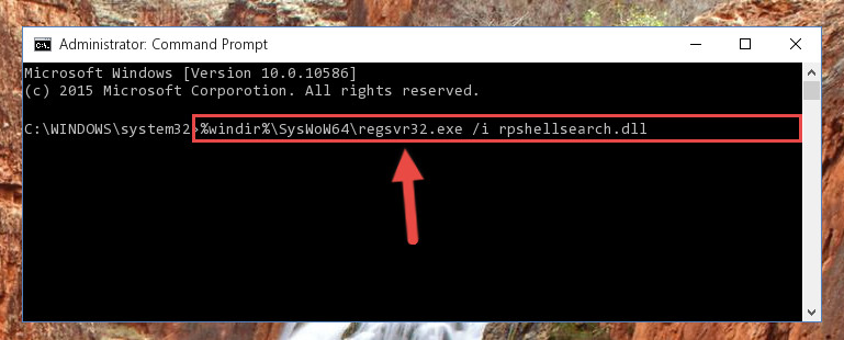 Creating a clean registry for the Rpshellsearch.dll library (for 64 Bit)