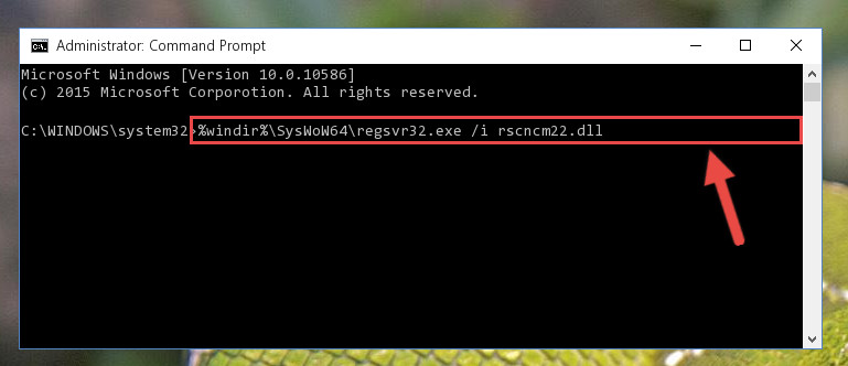 Reregistering the Rscncm22.dll library in the system (for 64 Bit)