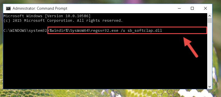Uninstalling the damaged Sb_softclap.dll file's registry from the system (for 64 Bit)