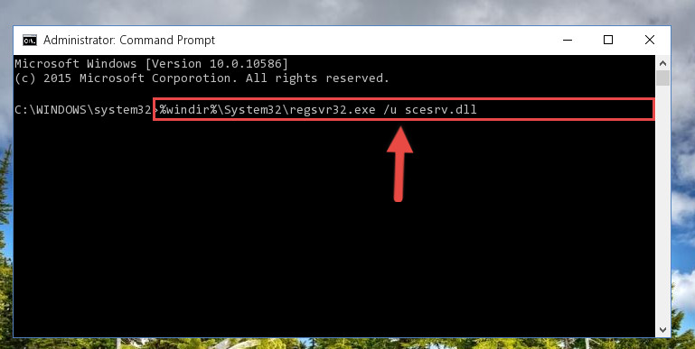 Deleting the Scesrv.dll file's problematic registry in the Windows Registry Editor