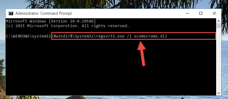 Creating a new registry for the Scomscram2.dll file